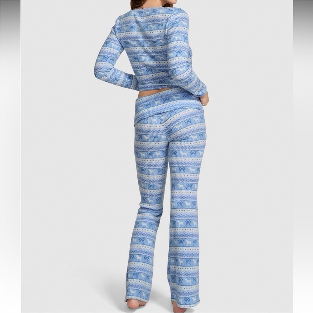 LoveShackFancy X PINK Waffle Knit Pajama Set - Picture 7 of 7